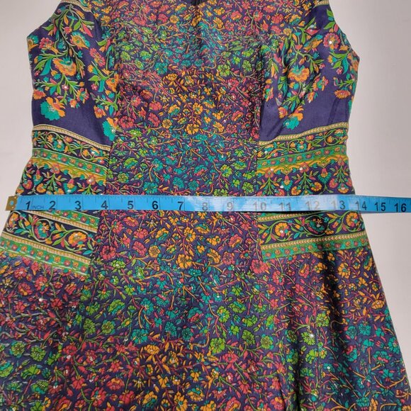 Floral Midi Dress Sequin Midid Dress- Size S/M - Picture 9 of 16